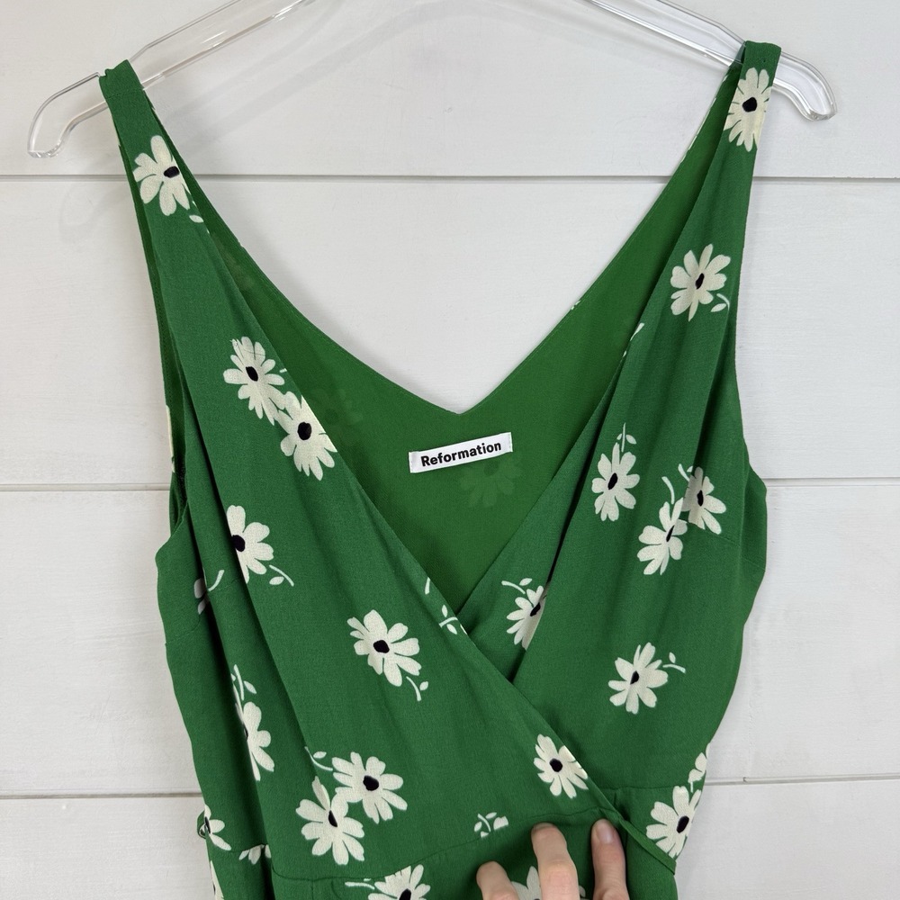 Reformation Green Floral Mini Dress - Picture 5 of 13